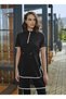 Women's Short Sleeve Ribbed Zippered Sports Capri Quick Dry Sports Closed Swimsuit