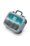Kids Turquoise Gray Batik Patterned Stainless Steel Lunch Box 39276