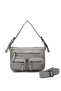 Washable Light Gray Leather Light Gray Multi-Compartment Stylish Shoulder and Crossbody Bag - 2