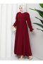 Medina Silk Hijab Dress with Side Laces and Buttons Rc6039