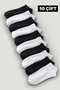 10 Pairs Cotton Short Slipper Socks – Men's & Women's Ankle-Length Black White Sock Set