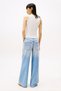 Tjw Essential Ribbed Sleeveless Women's White T-Shirt Dw0Dw20673Ybl - 3