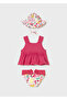 Baby Girl Patterned 3-Piece Swimsuit Set 1654 - 2
