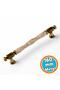Furniture Kitchen Cabinet Handle Handle Handles Real Porcelain Antique Antique Brown 160 mm - 6