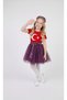 Girl's April 23 October 29 Performance Outfit Costume Printed Short Sleeve Tshirt Purple Tutu Skirt Set - 2