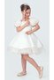 Babyaden Detachable Buckle Boat Neck Satin Evening Dress with Rose Details Birthday Costume Girl Child Dress