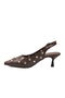 Brown Thin Heeled Women's Evening Dress Shoes 519150 Z - 4