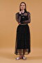 Polka Dot Skirt with Bow Detail - Black |   F1906 - Black - 2