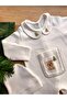 Newborn Jumpsuit with Ornamental Pockets and Teddy Bear Hat Set - Forest Series 1 - 5