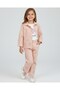 Girl's 3-Piece Stylish Holiday Set with Floral Motif Linen Trousers and Slim Fit Jacket for Ages 5-12