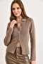 Women's Mink Double-Sided Zippered Soft Textured Knitwear Blouse Blz-19003218 - 3
