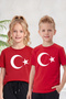 Single Ataturk and Flag Print Themed Children's Short Sleeve T-Shirt