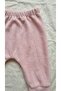 Baby Girl Soft Textured Teddy Bear Figured Jacket 3-Piece Velvet Set - 6