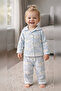 100% Cotton Buttoned Patterned Pajama Set - 2
