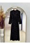 Butterfly Pattern Dress with Front Buckle-Ek749.3 Brown - 7