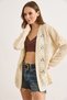 Women's Ecru Embroidered Openwork Seasonal Knitwear Cardigan Hrk-19000470 - 4