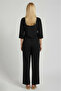 Black Rubber High Waist Pants - 3