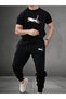 MEN'S CHEETAH Print Design 2-Piece Tracksuit Set