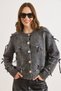 Women's Smoked Bow Detailed Shawl Collar Knitwear Cardigan Hrk-19000479 - 3