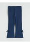 Flared Girls' Tights with Bow Detail, Pack of 2 - 2