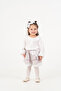 Baby Girl & Child Polka Dot Gingham Patterned Stylish Set with Buckle and Pantyhose as a Gift - 4