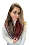 وشاح منقوش مقاس 65*65 باللون الأزرق - 4