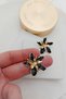 Black Spiral Star Gold Women's Earrings - 2