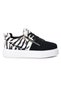 Men's Black-White Double Zipper Special Design Sneakers