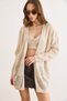 Women's Stone Openwork Pattern Block Seasonal Knitwear Cardigan Hrk-19000471 - 4