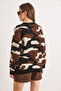 Women's Brown Leopard Pattern Thick Knitwear Sweater Kzk-19001162 - 6