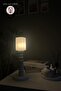 Tiny Glass White Knuckle Wood Body Table Lamp Decorative Desktop Lighting Bedroom Bedside - 2