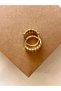 Zircon Stone Gold Color Hoop Earrings - 4