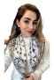 تفاصيل النمط 65*65 وشاح أبيض - 4