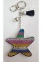 Gift Zircon Stone Colorful Stylish Star Keychain 17X8 cm - 2