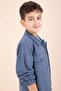 Boy's 3-Piece Set with Blue Buttoned Pocket Shirt and Jean Trousers 23634 - 4
