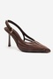 FAUNA Brown Satin Womens Heeled Shoes - 3