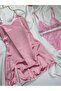 Satin Dress Nightgown Underwire-Free Lingerie Set 3-Piece Set - 5