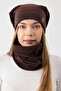 100% Micro Polar Fleece Extra Flexible and Soft Women's Beanie Neck Warmer Set - 4