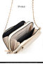 Cream Shk271 Faux Leather Envelope Model 5 Compartments, Chain, Phone Holder and Shoulder Bag - 7