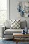 Modern Geometric Punch Embroidered Decorative Throw Pillow Cover 42X42 cm Cotton Panama Linen - 5