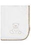 Teddy Bear Printed Blanket - Ecru