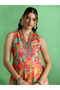 Floral Print Zari Work V-Neck Paneled Anarkali Festive Kurta - 5