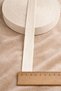 Cotton Herringbone Woven Ribbon 2 cm – Cream, Natural Raw Color – 10 Meters Sewing Concealer Ribbon Trim - 2