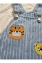 Baby Striped Salopet Gardener Overalls and Long Sleeve Bodysuit 2-Piece Set - 2