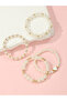 Set of 4 - Faux Pearl Beaded Bracelet - 4