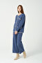 Hatunatila Crochet Knitted Knitwear Double Set with Pockets 3052 Navy Blue - 3