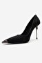 Carlas Black Patterned Women's Heeled Shoes - 6