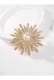 Rhinestone Flower with Faux Pearl Detail Brooch - 6