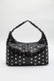 Women's Leather Studded Detailed Zipper Closure Hand, Arm and Shoulder Bag - 4