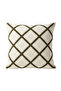 Modern Geometric Punch Embroidered Decorative Throw Pillow Cover 42X42 cm Cotton Panama Linen - 6